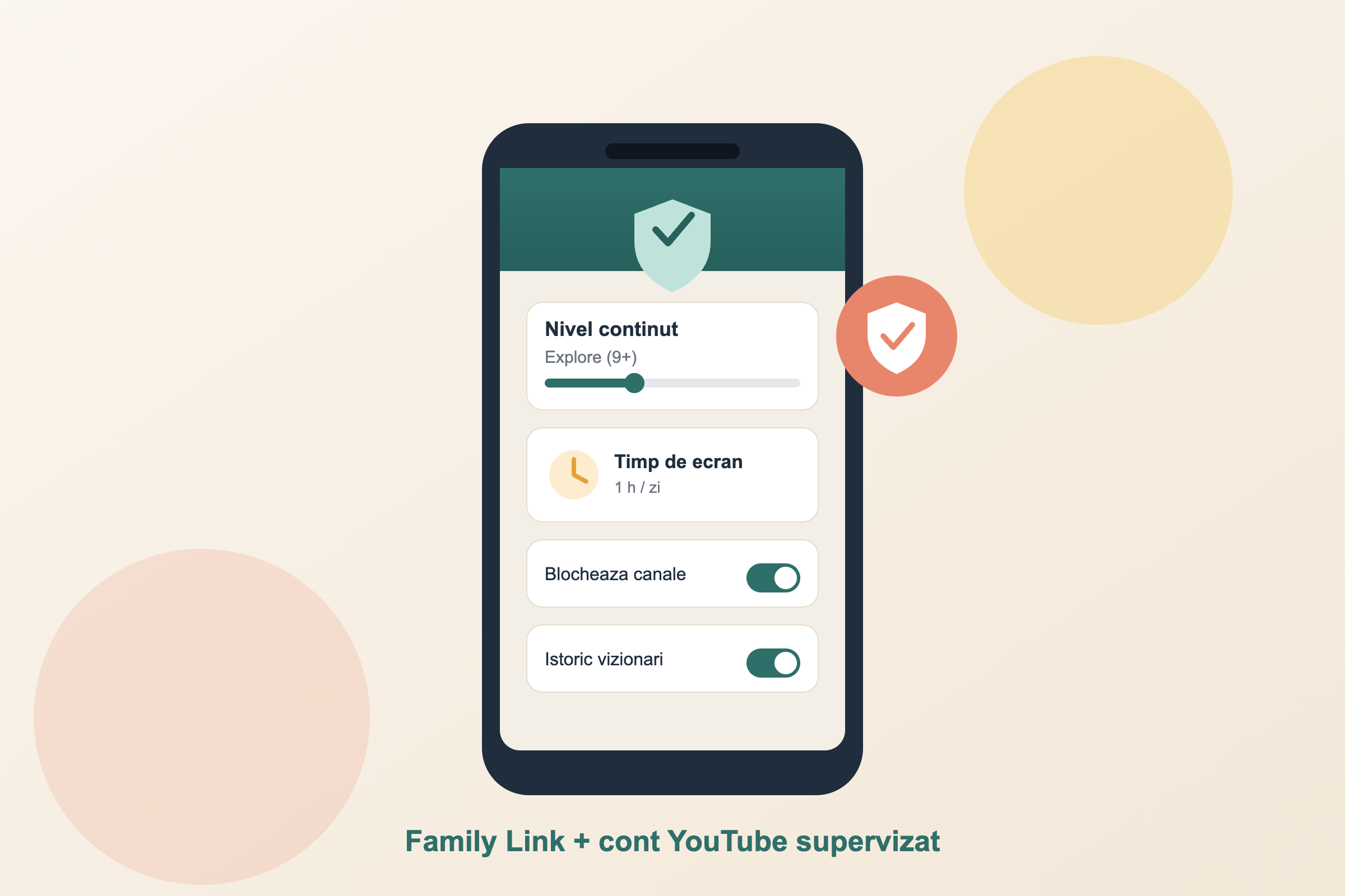 Setări de control parental pe telefon pentru a bloca videoclipuri înfricoșătoare pe YouTube